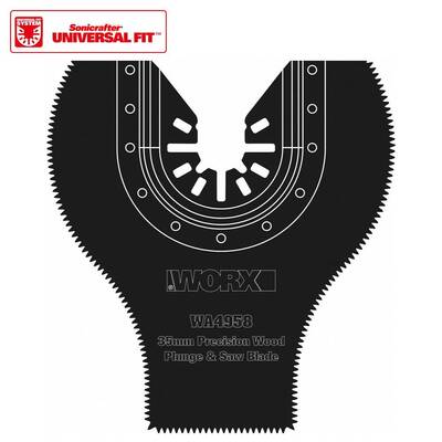 WORX WA4958 Çok Amaçlı Raspalama Makinası İçin 35x80mm 180˚ Ahşap, Fiberglas, PVC Universal Dalma/Kesme Bıçağı - Thumbnail