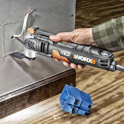 WORX WA4987 Çok Amaçlı Raspalama Makinası İçin 28x40mm Ahşap, Fiberglas, PVC Universal Kesme Bıçağı - Thumbnail