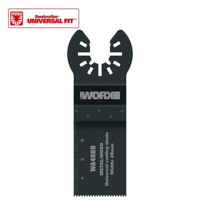 WORX WA4988 Çok Amaçlı Raspalama Makinası İçin 28x40mm Metal, Ahşap, Fiberglas, PVC Universal Kesme Bıçağı - Worx