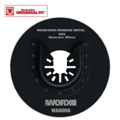 Worx - WORX WA5008 Çok Amaçlı Raspalama Makinası İçin 80mm 360˚ Metal, Ahşap, Fiberglas, PVC Universal Kesme Bıçağı