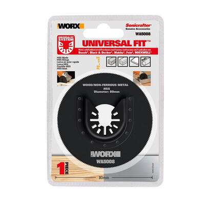 WORX WA5008 Çok Amaçlı Raspalama Makinası İçin 80mm 360˚ Metal, Ahşap, Fiberglas, PVC Universal Kesme Bıçağı - Worx (1)