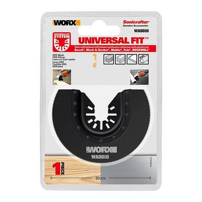 WORX WA5010 Çok Amaçlı Raspalama Makinası İçin 80mm 180˚ Metal, Ahşap, Fiberglas, PVC Universal Kesme Bıçağ - Worx (1)