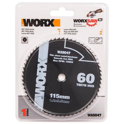 Worx - WORX WA5047 115x9,5mm Alüminyum, PVC, Sac Kesme, Daire Testere Bıçağı (1)