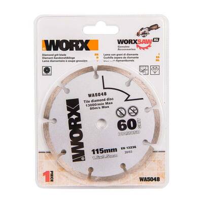 WORX WA5048 115x9,5mm Fayans, Seramik, Mermer Kesme Soketli Elmas Daire Testere Bıçağı - Worx (1)