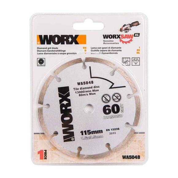 WORX WA5048 115x9,5mm Fayans, Seramik, Mermer Kesme Soketli Elmas Daire Testere Bıçağı - 2