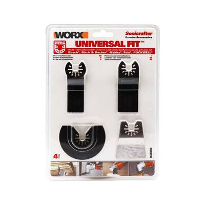 WORX WA5092 4 Parça Universal Metal, Ahşap Kesme ve Raspalama Aksesuar Seti - Worx (1)