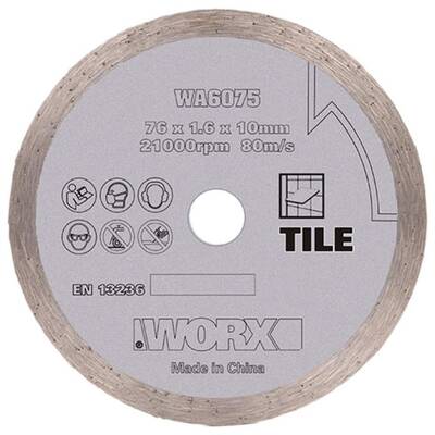 WORX WA6075 WX801 İçin 76x10mm Fayans, Seramik, Mermer Elmas Kesme Diski - Thumbnail