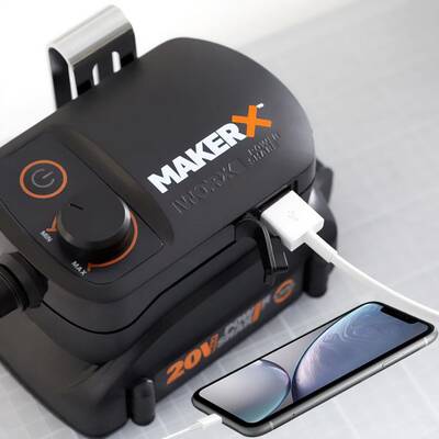 WORX WA7161 MAKERX 20Volt HUBX USB Portlu Devir Ayarlı Adaptör (Akü Dahil Değildir) - Worx (1)