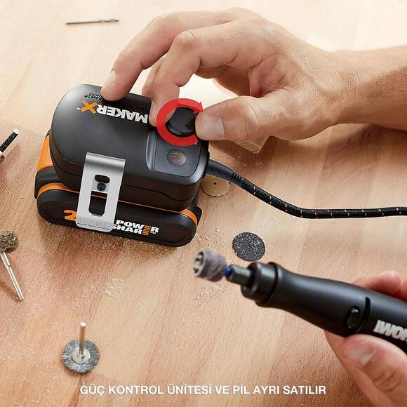 WORX WA7161 MAKERX 20Volt HUBX USB Portlu Devir Ayarlı Adaptör (Akü Dahil Değildir) - 5