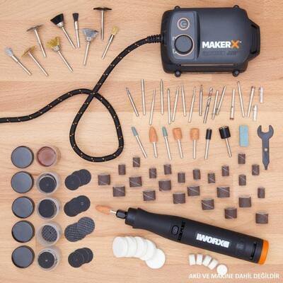 WORX WA7208 201 Parça Universal Gravür Hobi Aksesuar Seti - Thumbnail