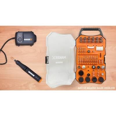 WORX WA7208 201 Parça Universal Gravür Hobi Aksesuar Seti - Thumbnail