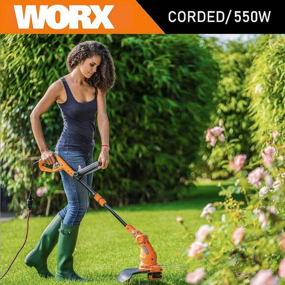 WORX WG119E 550Watt 30cm Elektrikli Teleskobik Saplı Misinalı Çim ve Kenar Kesme - 8