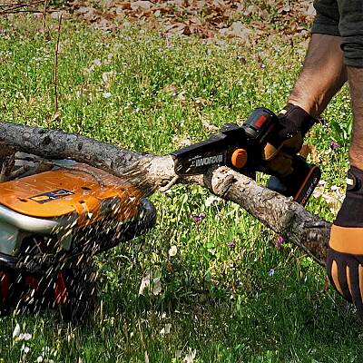 WORX WG325E 20Volt 2.0Ah Li-ion 12CM Profesyonel Şarjlı Kömürsüz Zincirli Testere - 5