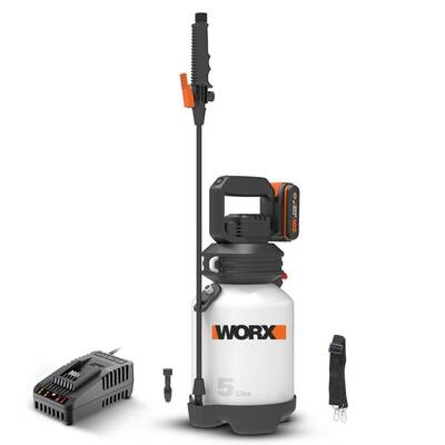 WORX WG829E 20Volt 2.0Ah. Li-ion 5Lt. Omuz Askılı Basınçlı İlaçlama ve Dezenfektan Pompası - Worx