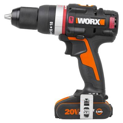 WORX WX-JCR 20Volt/2.0Ah Li-ion Çift Akülü Kömürsüz Profesyonel Darbeli Şarjlı Matkap - Worx (1)