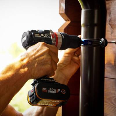 WORX WX-JCR 20Volt/2.0Ah Li-ion Çift Akülü Kömürsüz Profesyonel Darbeli Şarjlı Matkap - Thumbnail