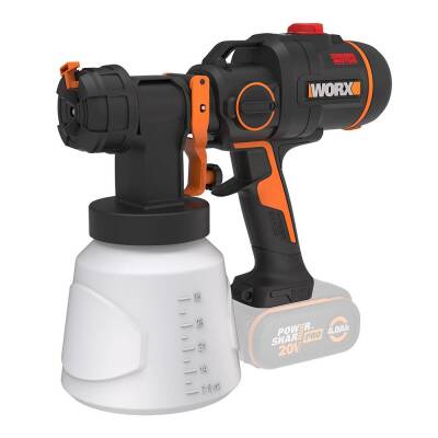 WORX WX020.9 20Volt Kömürsüz Devir Ayarlı Boya Tabancası + 4 Parça Yedek Nozul/Meme (Akü Dahil Değildir) - Worx (1)