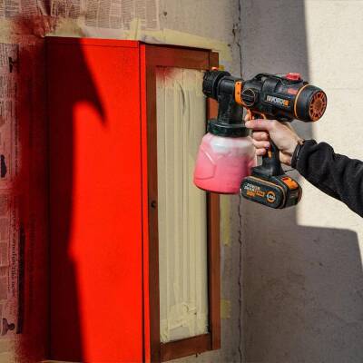 WORX WX020.9 20Volt Kömürsüz Devir Ayarlı Boya Tabancası + 4 Parça Yedek Nozul/Meme (Akü Dahil Değildir) - 7