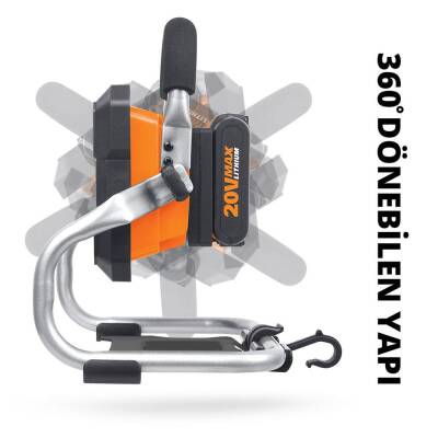 WORX WX026.9 20Volt 1500 Lümen Profesyonel Led Projektör (Akü Dahil Değildir) - Worx (1)