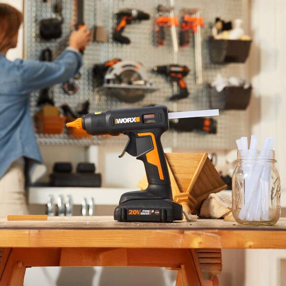 WORX WX045.9 20Volt 11MM Profesyonel Sıcak Mum Silikon Tabancası + 10 Silikon (Akü Dahil Değildir) - 9