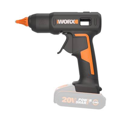 WORX WX045.9 20Volt 11MM Profesyonel Sıcak Mum Silikon Tabancası + 10 Silikon (Akü Dahil Değildir) - Worx (1)