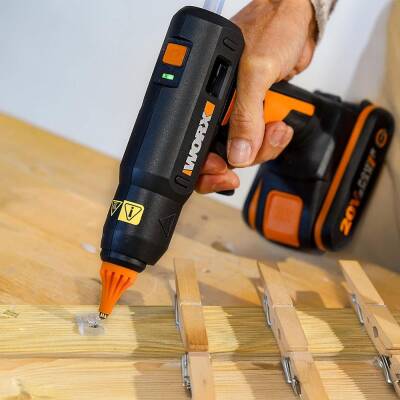 WORX WX045.9 20Volt 11MM Profesyonel Sıcak Mum Silikon Tabancası + 10 Silikon (Akü Dahil Değildir) - 7