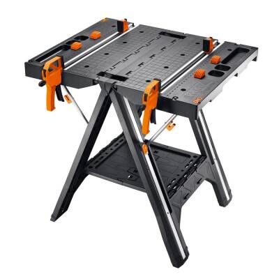 WORX WX051 Çok Fonksiyonlu Katlanabilir Çalışma Tezgâhı + 2 Adet Tetik İşkence - Worx