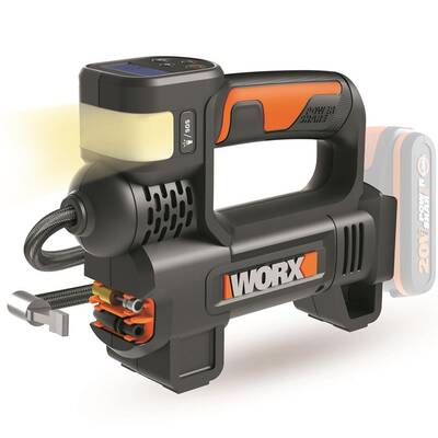 Worx - WORX WX092.9 20Volt 150 PSI Ayarlanabilir Dijital Basınç Göstergeli Hava Pompası + LED Lamba (Akü Dahil Değildir)