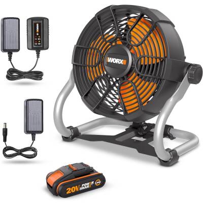 WORX WX095 20Volt 2.0Ah. Li-ion 242mm Profesyonel Hibrit Şantiye Fanı/Vantilatör - Worx