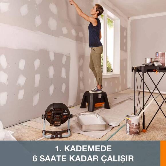WORX WX095 20Volt 2.0Ah. Li-ion 242mm Profesyonel Hibrit Şantiye Fanı/Vantilatör - 2