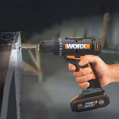 WORX WX100 20Volt/2.0Ah. Li-ion Tek Akülü Profesyonel Şarjlı Matkap - Thumbnail