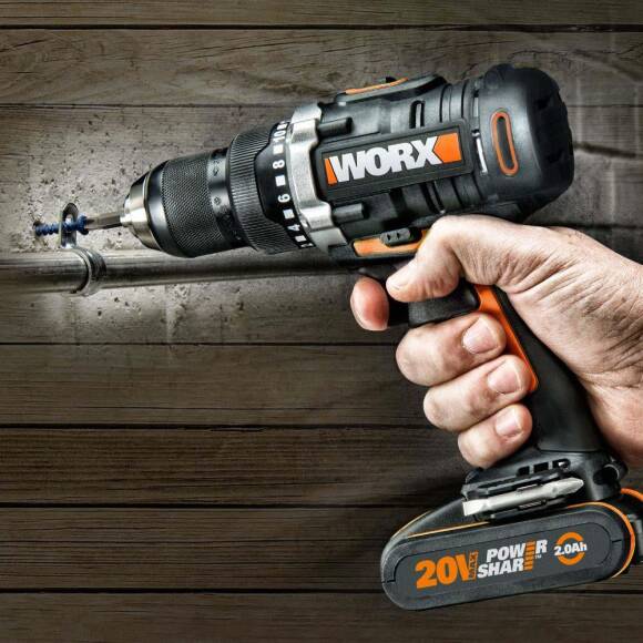 WORX WX102 20Volt/2.0Ah Li-ion Çift Akülü Kömürsüz Profesyonel Şarjlı Matkap - 3