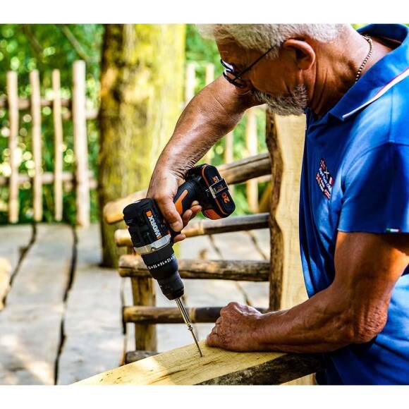 WORX WX102 20Volt/2.0Ah Li-ion Çift Akülü Kömürsüz Profesyonel Şarjlı Matkap - 6