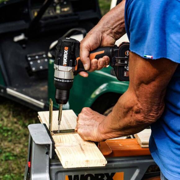 WORX WX102 20Volt/2.0Ah Li-ion Çift Akülü Kömürsüz Profesyonel Şarjlı Matkap - 7