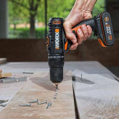 WORX WX108 20Volt/2.0Ah. Li-ion Çift Akülü Profesyonel Şarjlı Matkap - Thumbnail