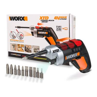 WORX WX252 4Volt/1.5Ah. Li-ion Şarjlı Tornavida + 10 adet Bits Uç - Worx
