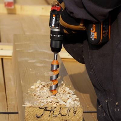 WORX WX354.4CK 20Volt/4.0Ah Li-ion Çift Akülü Kömürsüz Profesyonel Şarjlı Darbeli Matkap + DA980045 9 Çok Fonksiyonlu 27CM Çelik Kamp Çakısı - 5