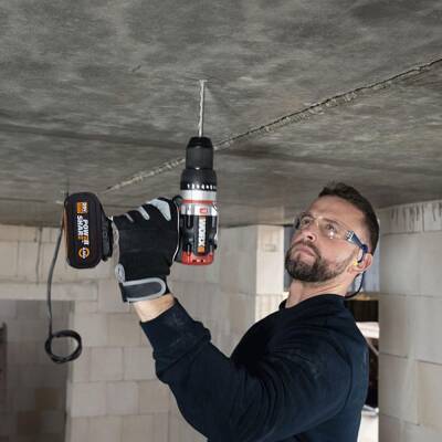 WORX WX354.4SET 20Volt/4.0Ah Li-ion Çift Akülü Kömürsüz Profesyonel Şarjlı Darbeli Matkap + DA01903 201 Parça Delme/Vidalama Uç Seti - 4