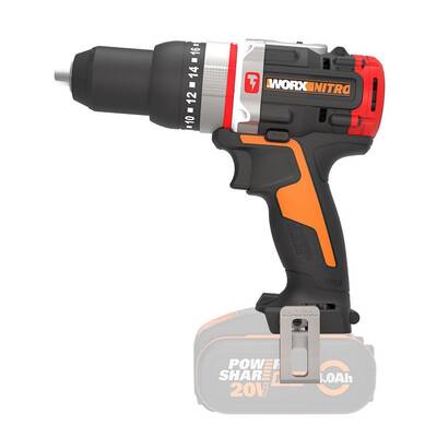 WORX WX354.9 20Volt Kömürsüz Profesyonel Darbeli Şarjlı Matkap (Akü Dahil Değildir) - Worx