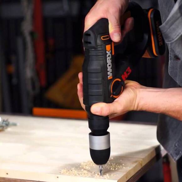WORX WX390.1 20Volt 2.0Ah. Li-ion 1.2J Profesyonel SDS-Plus Pnömatik Çift Akülü Şarjlı Matkap + 8 Adet Uç + Mandren - 10