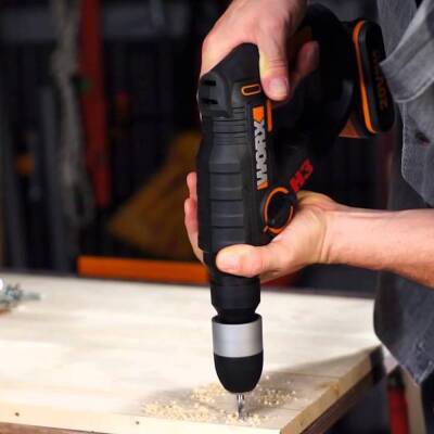 WORX WX390.1 20Volt 2.0Ah. Li-ion 1.2J Profesyonel SDS-Plus Pnömatik Çift Akülü Şarjlı Matkap + 8 Adet Uç + Mandren - 10
