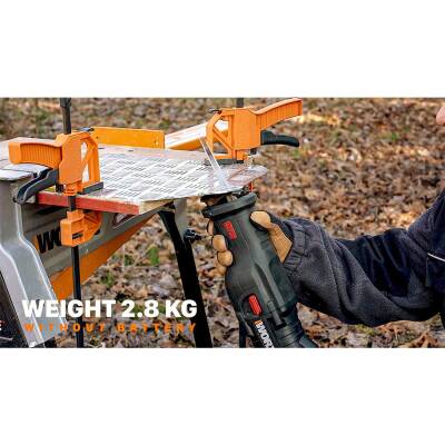 WORX WX516 20Volt 4.0Ah. Li-ion Kömürsüz Profesyonel Tilki Kuyruğu Testere - 9