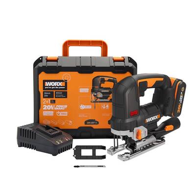 WORX WX542 20Volt 2.5Ah. Li-ion Tek Akülü Profesyonel Kömürsüz Şarjlı Dekupaj Testere - Worx