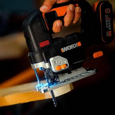 WORX WX542 20Volt 2.5Ah. Li-ion Tek Akülü Profesyonel Kömürsüz Şarjlı Dekupaj Testere - 6