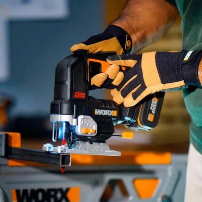 WORX WX542 20Volt 2.5Ah. Li-ion Tek Akülü Profesyonel Kömürsüz Şarjlı Dekupaj Testere - 7