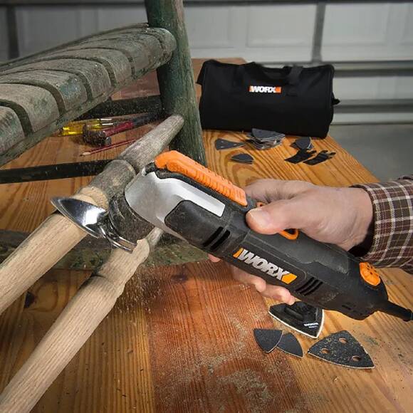 WORX WX686 250Watt Profesyonel Çok Amaçlı Devir Ayarlı Kesme Raspalama ve Zımpara + 19 Adet Aksesuar - 4
