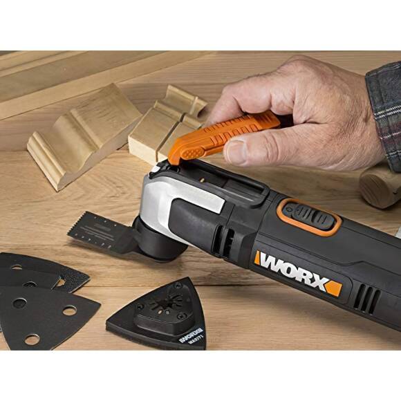 WORX WX686 250Watt Profesyonel Çok Amaçlı Devir Ayarlı Kesme Raspalama ve Zımpara + 19 Adet Aksesuar - 10