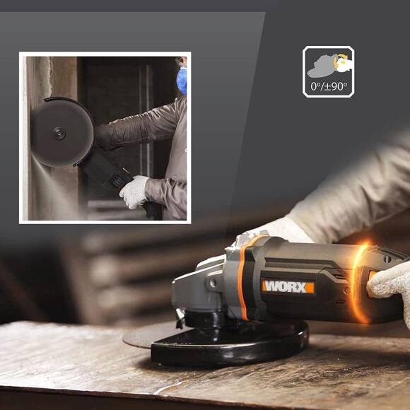 Worx WX709 2350Watt 230mm Profesyonel Dönebilir Tutma Kollu Büyük Taşlama - 7