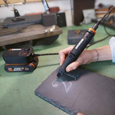 WORX WX739 MAKERX 20Volt 2.0Ah. Kömürsüz Profesyonel Kalem Tipi Devir Ayarlı Gravür Seti + 34 Parça aksesuar - 8