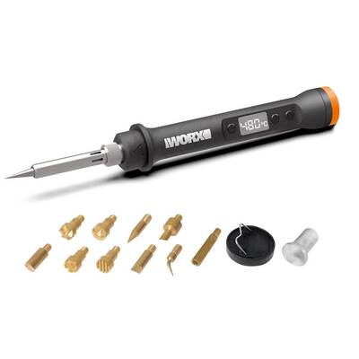 WORX WX744.9 MAKERX 20Volt Profesyonel Dijital Lehim Tabancası + 12 Aksesuar (Akü Dahil Değildir) - Worx